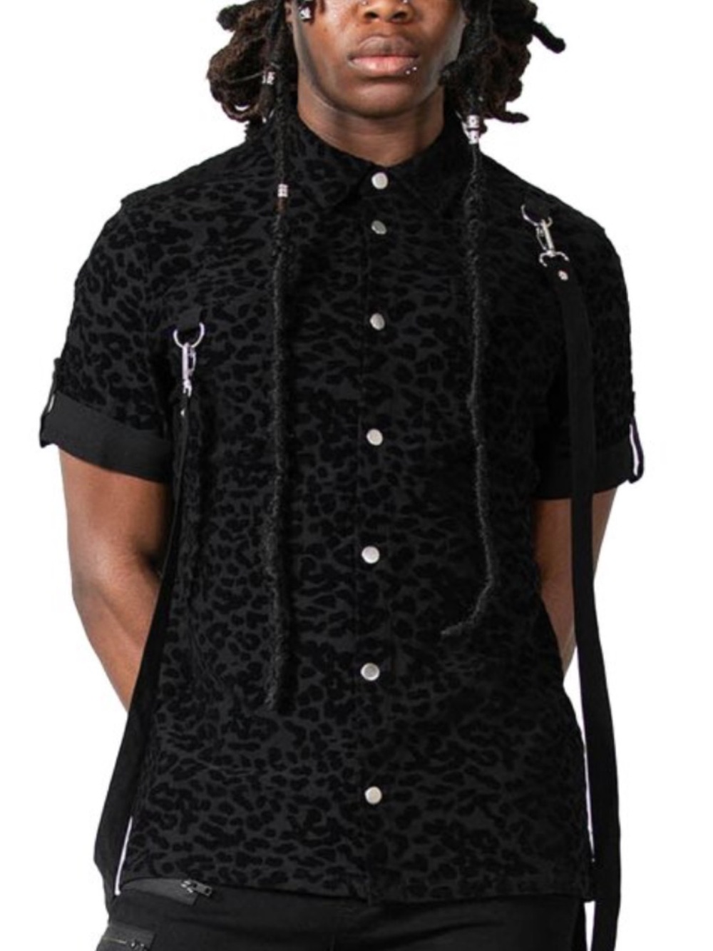 Killstar Mad Paw snap front unisex top